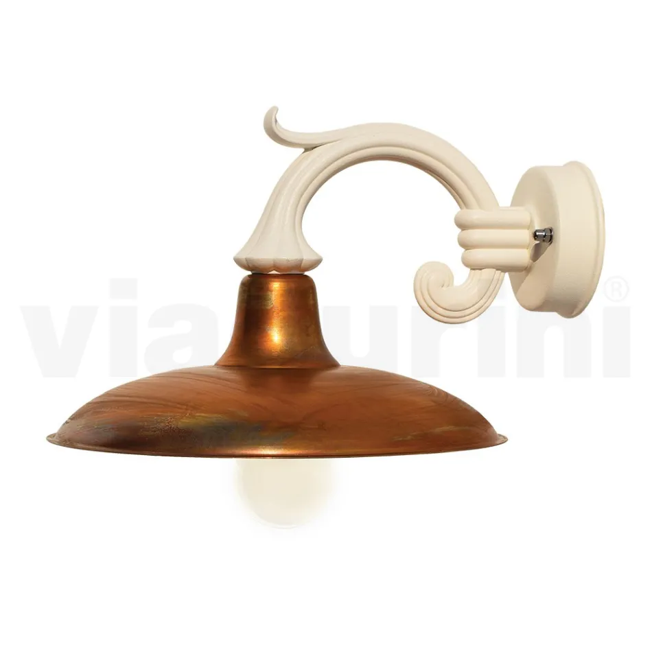 Vintage Garden Applique në alumin dhe tunxh Prodhuar në Itali - Adela Viadurini