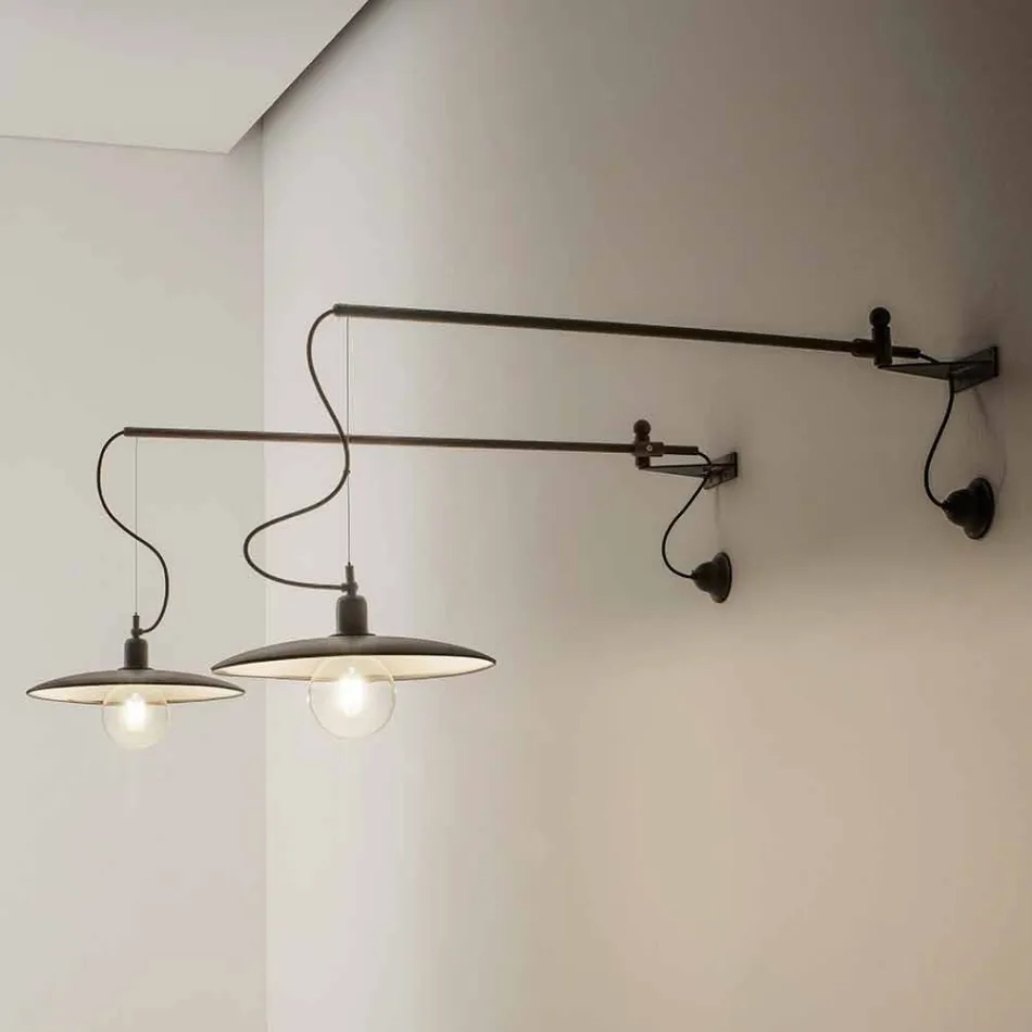 Llambë murale prej bronzi të cilësisë së mirë me krahun e luajtshëm - Meridiana Aldo Bernardi Viadurini