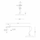 Llambë murale prej bronzi të cilësisë së mirë me krahun e luajtshëm - Meridiana Aldo Bernardi Viadurini