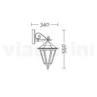 Llambë muri vintage në natyrë në alumin e bardhë Prodhuar në Itali - Terella Viadurini