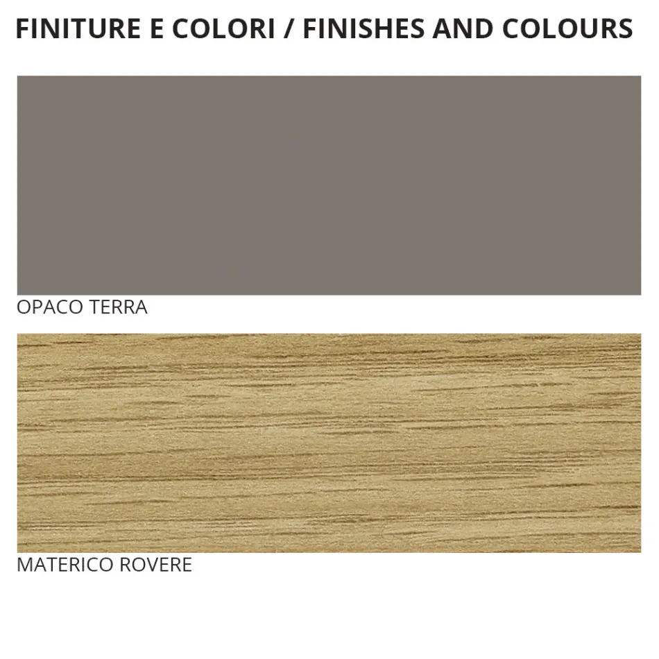 Mobilje gjumi me stil modern me 5 elementë të prodhuar në Itali - Diamant Viadurini