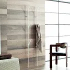 Rafte dyshemeje me dizajn modern në të bardhë ose metal të kromuar - Kottac Viadurini