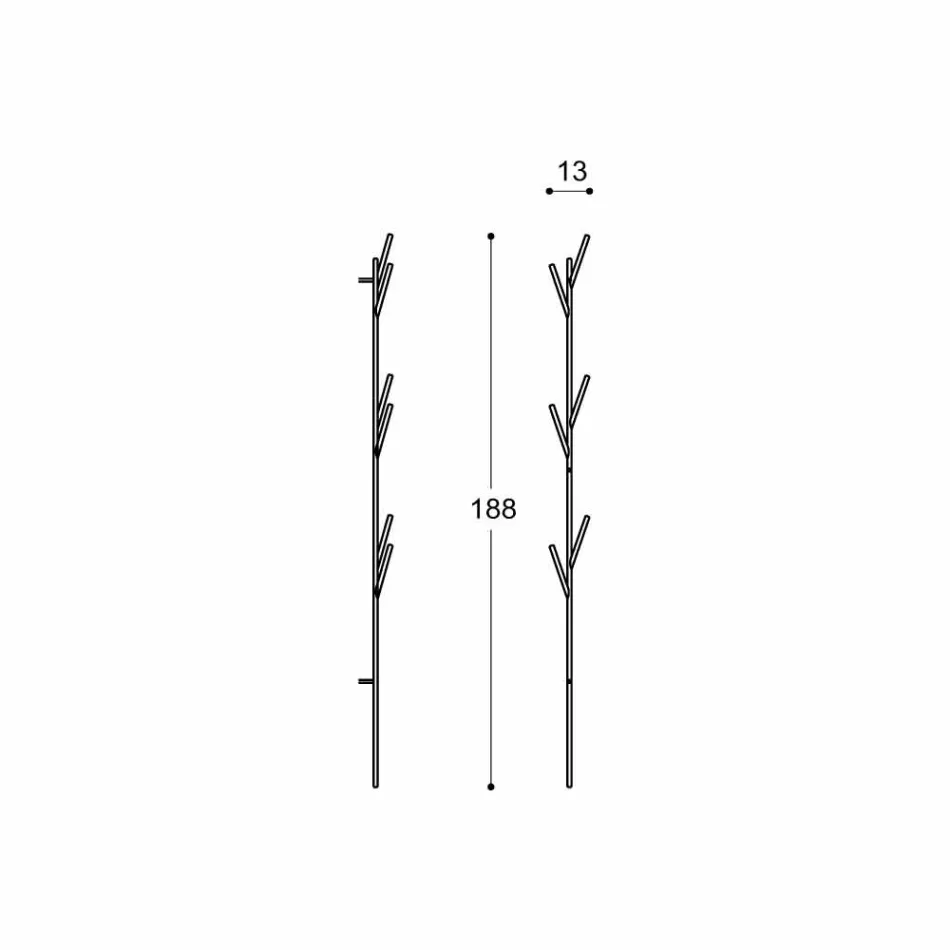 Rafte dyshemeje me dizajn modern në të bardhë ose metal të kromuar - Kottac Viadurini
