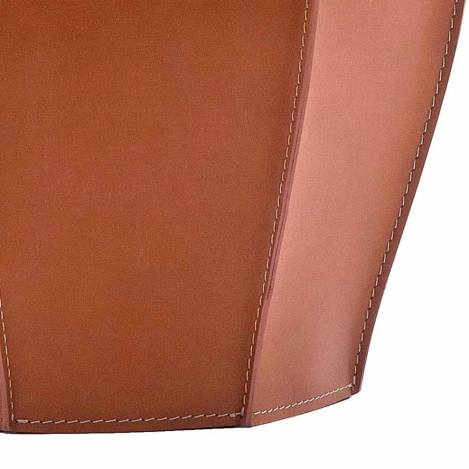 Ombrellë Audrey qëndrim me dizajn modern në lëkurë, bërë në Itali Viadurini