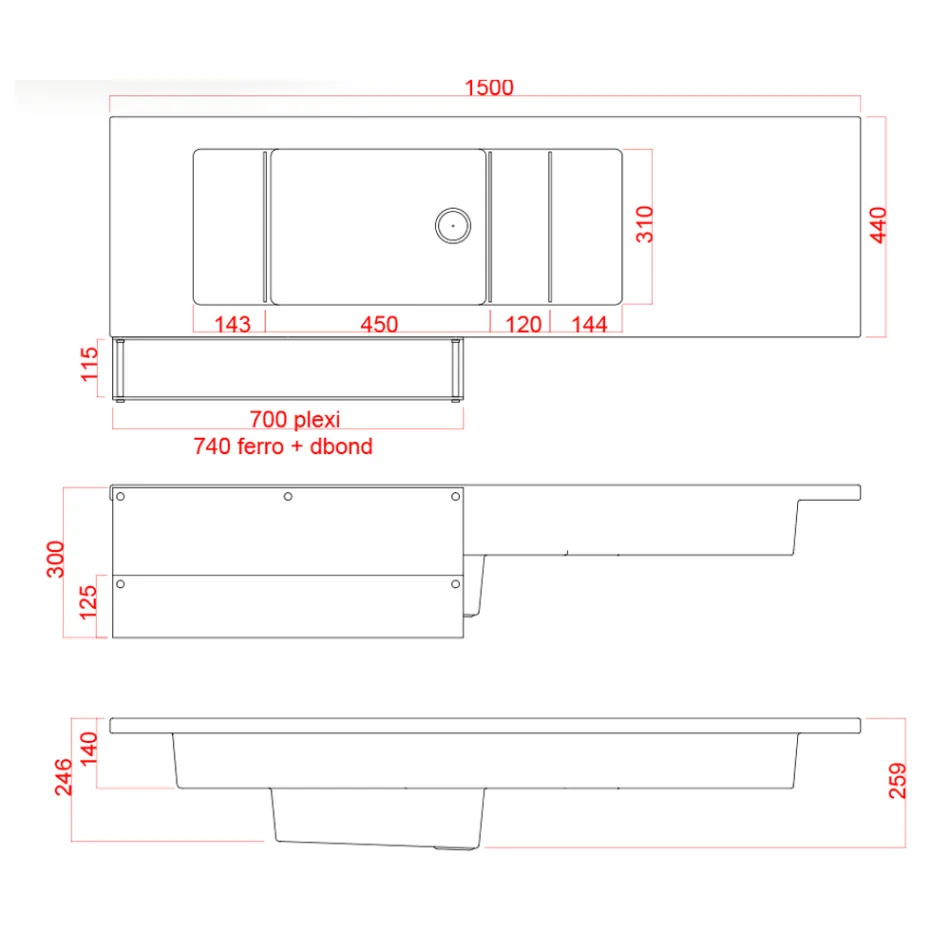 Numër shiriti ndriçues me aksesor organizatori dhe mbajtëse shishe - Raport Viadurini