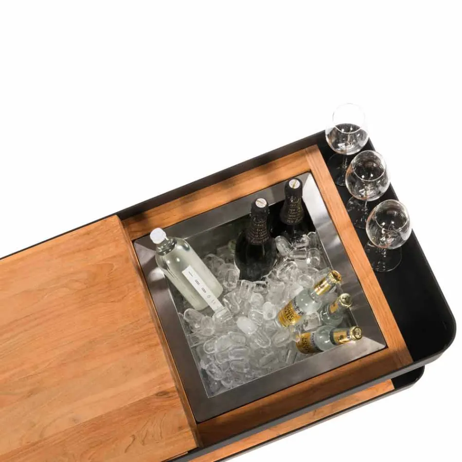 Dizajni modern i celularit në disqe me tabela prej druri dhe çeliku - Giancalliope Viadurini