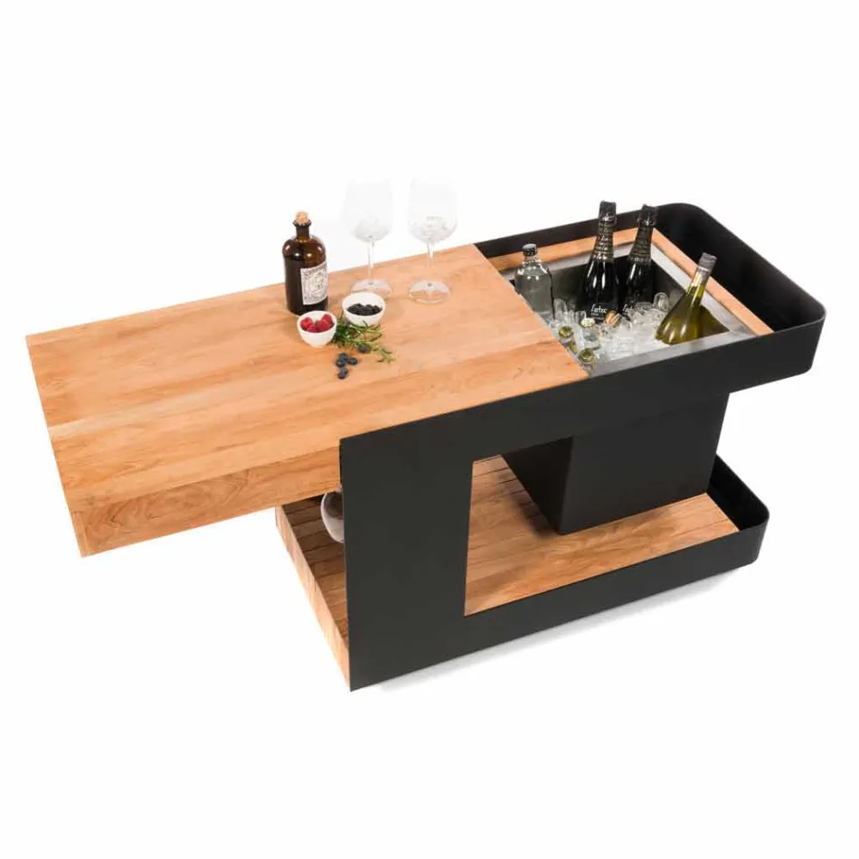 Dizajni modern i celularit në disqe me tabela prej druri dhe çeliku - Giancalliope Viadurini