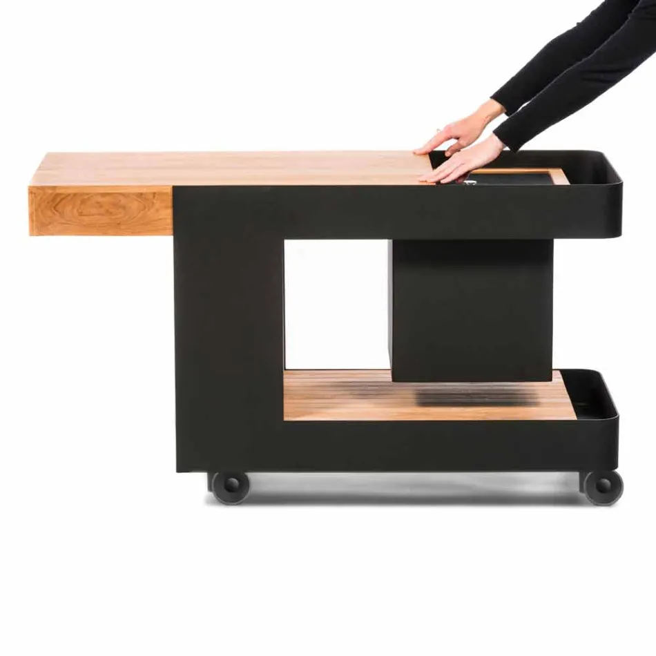 Dizajni modern i celularit në disqe me tabela prej druri dhe çeliku - Giancalliope Viadurini