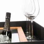 Dizajni modern i celularit në disqe me tabela prej druri dhe çeliku - Giancalliope Viadurini