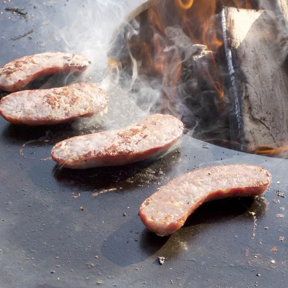 Barbecue me djegie druri me pjatë gatimi dhe ndarje mbajtëse druri - Ferran Viadurini