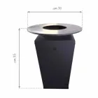 Barbeca me djegie të drurit me pjatë gatimi dhe ndarje mbajtëse druri - Ferran Viadurini