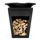 Barbecue me djegie druri me pjatë gatimi dhe ndarje mbajtëse druri - Ferran Viadurini