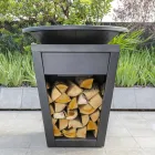 Barbecue me djegie druri me pjatë gatimi dhe ndarje mbajtëse druri - Ferran Viadurini