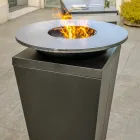 Barbecue me djegie druri me pjatë gatimi dhe ndarje mbajtëse druri - Ferran Viadurini