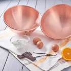 Bastardella gjysëm sferike në bakër i konservuar me duar me unazë 36 cm - Giampiero Viadurini