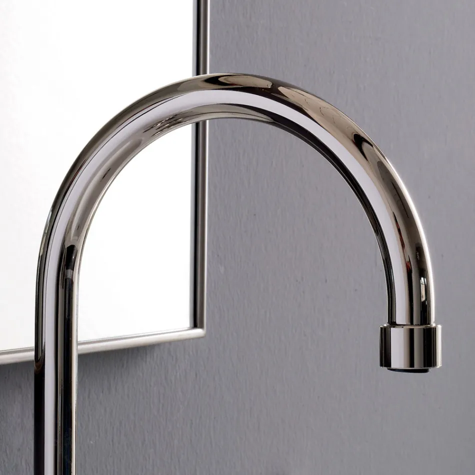 Përzierëse legeni me 3 vrima me grykë të lartë në fije nikeli Prodhuar në Itali - E kuqe Viadurini