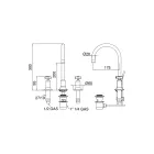 Përzierëse legeni me 3 vrima me grykë të lartë në fije nikeli Prodhuar në Itali - E kuqe Viadurini