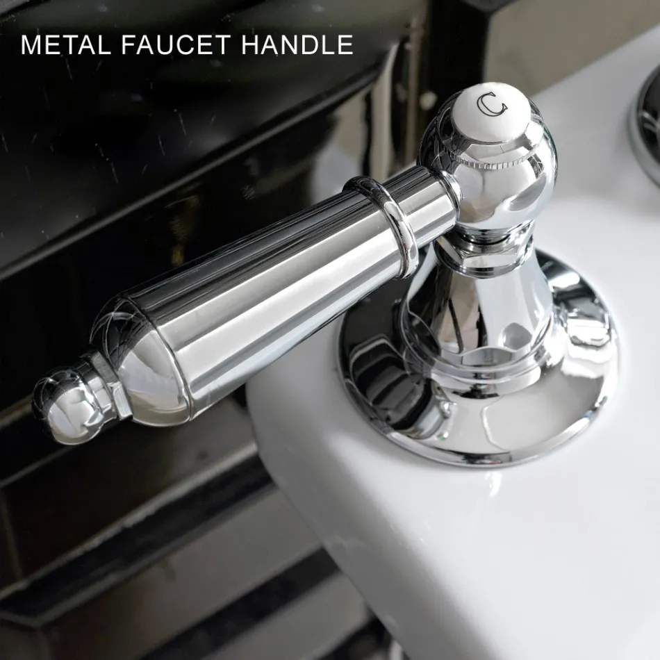 Mikser legeni me 3 vrima me leva të stilit klasik në tunxh të punuar me dorë - Noriana Viadurini