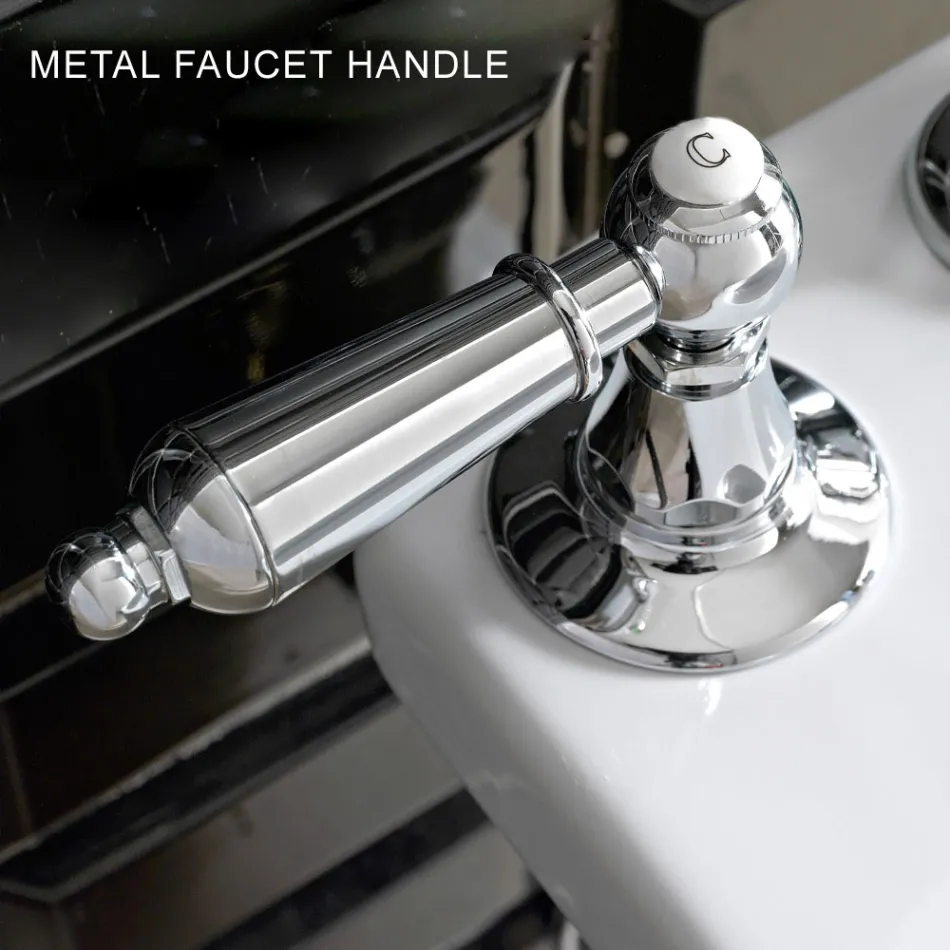 Përzierëse legeni me 3 vrima me kullues tunxhi në stilin klasik të punuar me dorë - Noriana Viadurini