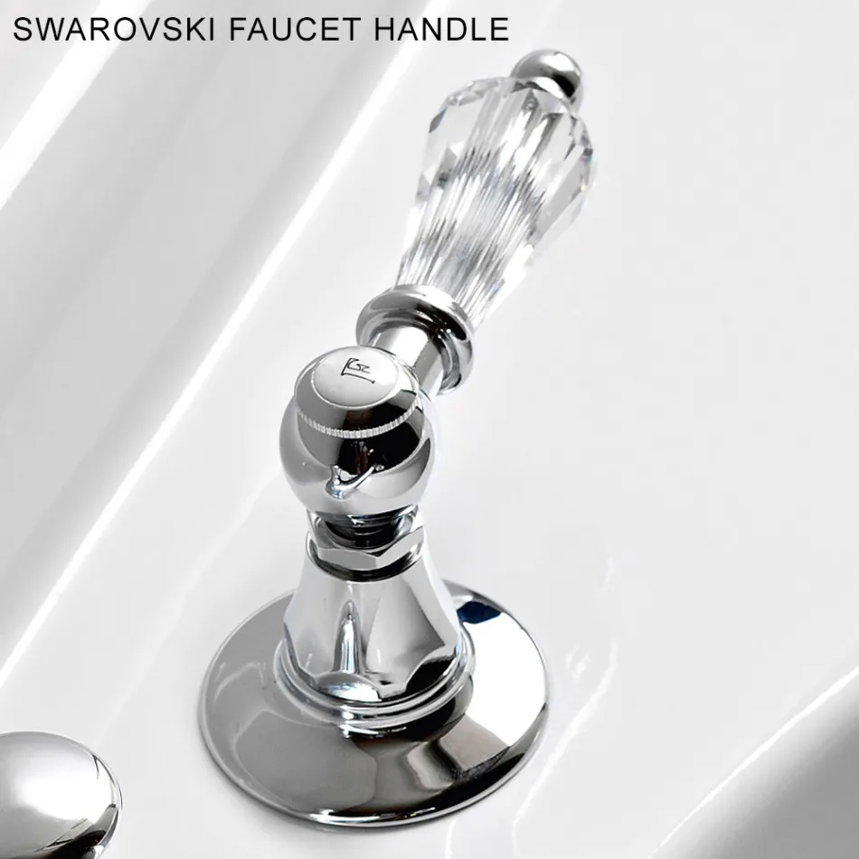 Përzierëse legeni me 3 vrima me kullues tunxhi në stilin klasik të punuar me dorë - Noriana Viadurini