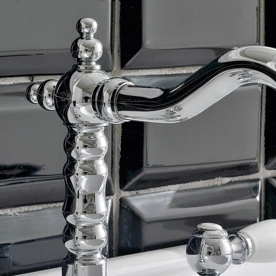 Përzierëse legeni me 3 vrima me kullues tunxhi në stilin klasik të punuar me dorë - Noriana Viadurini