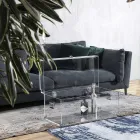 Trung dizajni në Kristal akrilik transparent dhe çelik modern - Dante Viadurini