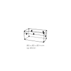 Trung dizajni në Kristal akrilik transparent dhe çelik modern - Dante Viadurini