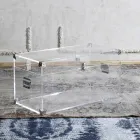 Trung dizajni në Kristal akrilik transparent dhe çelik modern - Dante Viadurini