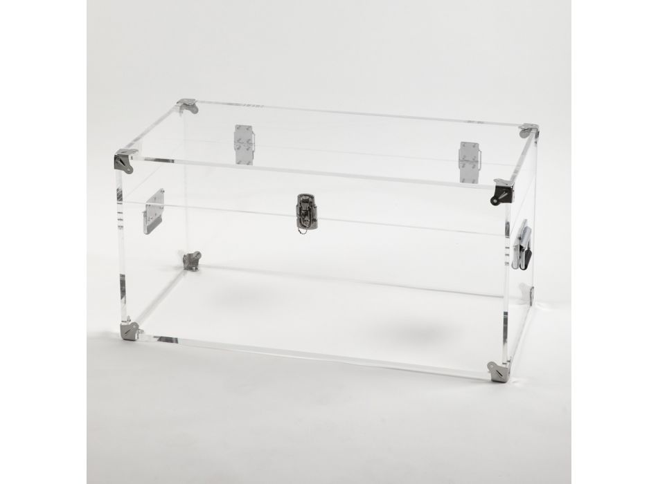 Trung dizajni në Kristal akrilik transparent dhe çelik modern - Dante Viadurini