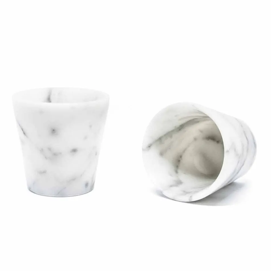 Qelqi Grappa në Mermer Carrara të Bardhë Made in Italy - Fergie Viadurini