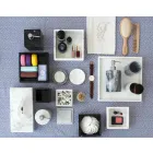 Mbajtëse e furçave të dhëmbëve qelqi në Paonazzo mermeri të bërë në Itali - Limba Viadurini