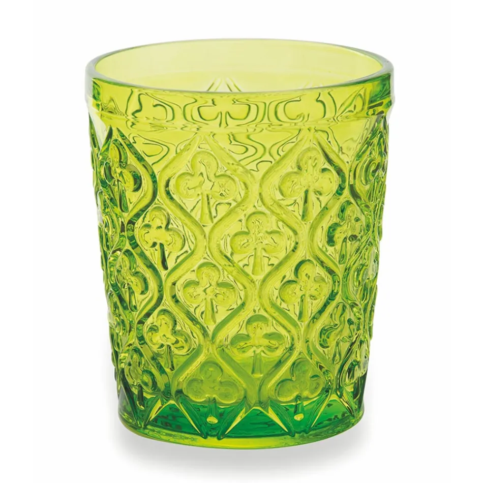 Gota uji qelqi me ngjyra me dekorime arabeski 12 copë - Marok Viadurini