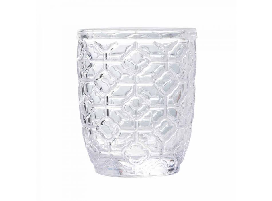 Gota të dekoruara me ujë prej qelqi, Shërbimi Modern 12 Copë - Përzierje Viadurini
