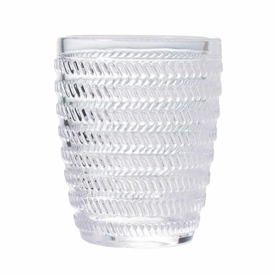 Gota të dekoruara me ujë prej qelqi, Shërbimi Modern 12 Copë - Përzierje Viadurini