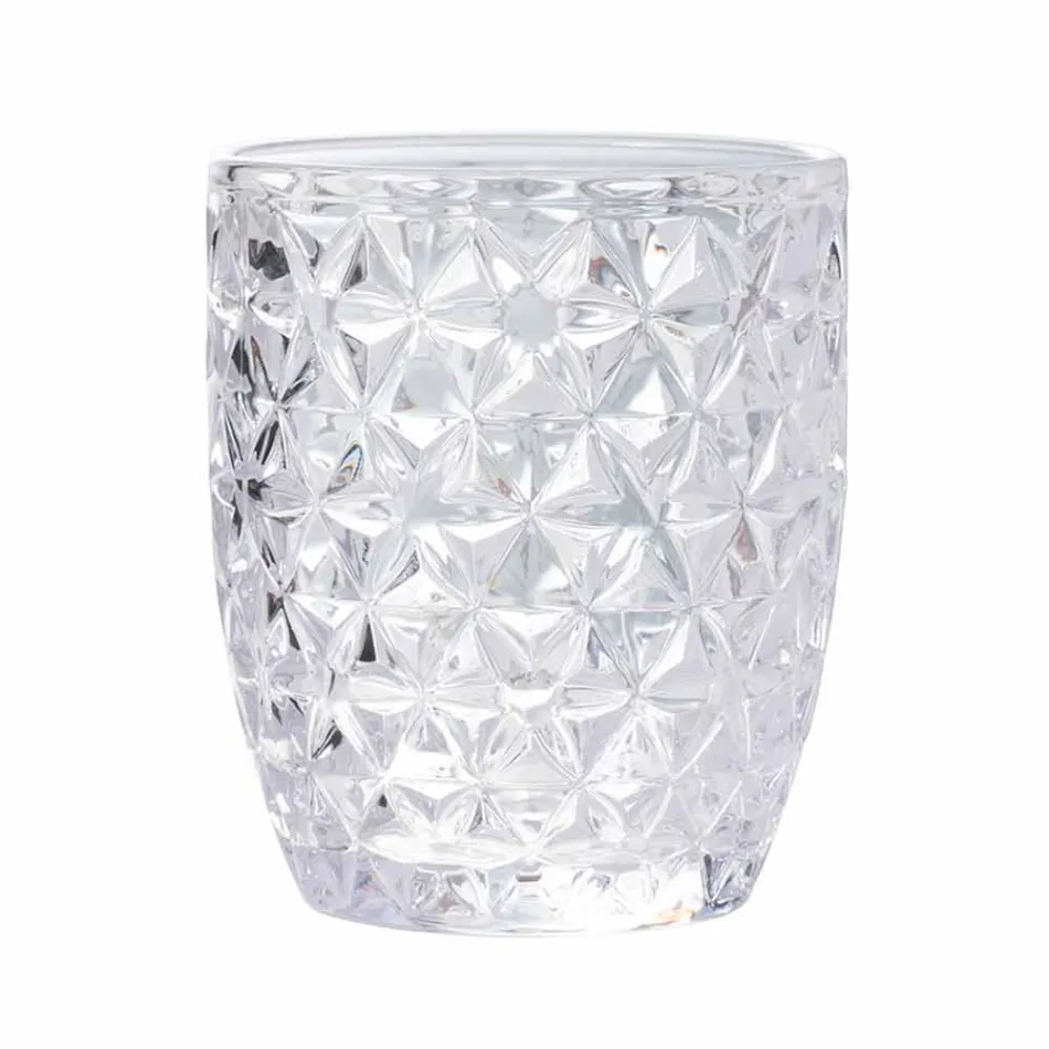 Gota të dekoruara me ujë prej qelqi, Shërbimi Modern 12 Copë - Përzierje Viadurini