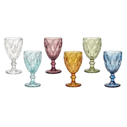 Syzet e verës me ngjyrë në 12 copë qelqi me dizajn modern - Timon Viadurini