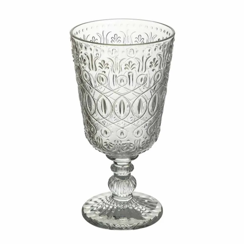 Gota vere qelqi të dekoruara transparente 12 kupat e dizajnit - marokobike Viadurini