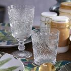 Gota vere qelqi të dekoruara transparente 12 kupat e dizajnit - marokobike Viadurini