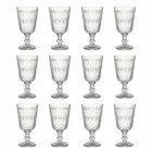 Gota vere qelqi të dekoruara transparente 12 kupat e dizajnit - marokobike Viadurini