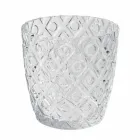 Gota qelqi të dekoruara transparente, shërbim modern uji 12 copë - përzierje Viadurini