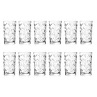 Syze Tumbler të Gjata në Dekorim të Eco Crystal Leaf 12 PC - Magnolio Viadurini