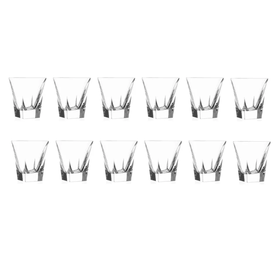 Tumbler Low Drink Syzet në Eco Colored Crystal 12 copë - Amalgam Viadurini