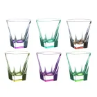 Tumbler Low Drink Syzet në Eco Colored Crystal 12 copë - Amalgam Viadurini