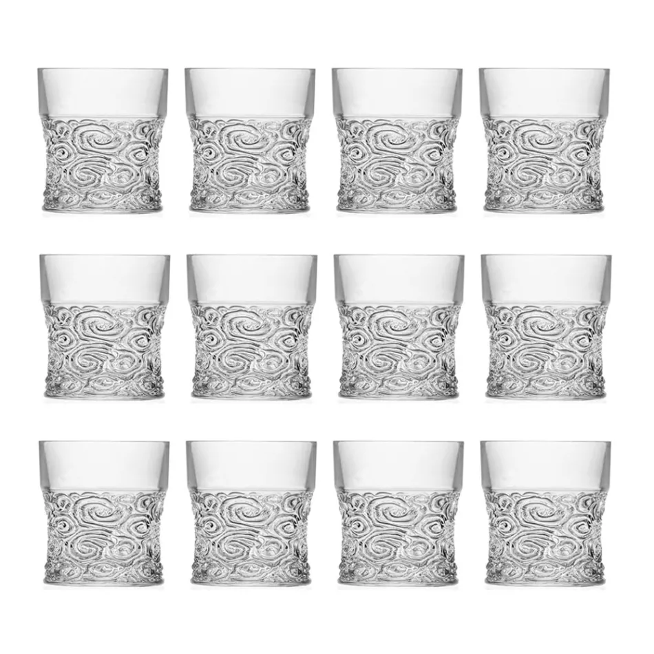 Syze Tumbler të Ulët në Dekorim Eco Crystal Audace 12 Copë - Ritmo Viadurini