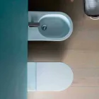 Bidet qeramik 57x37cm dizajn modern Sun, i bërë në Itali Viadurini
