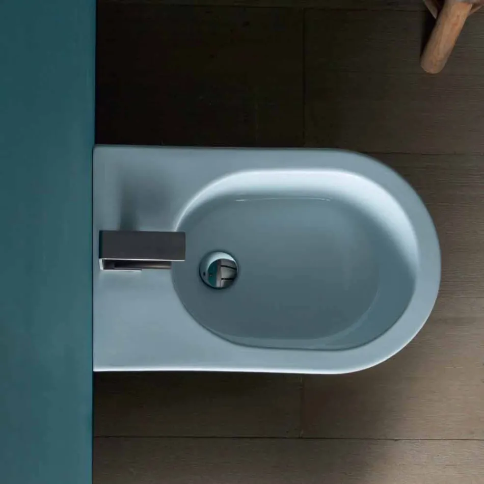 Bidet qeramik 57x37cm dizajn modern Sun, i bërë në Itali Viadurini