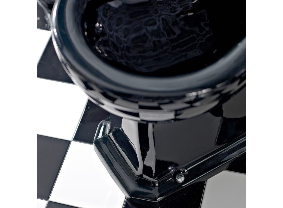 Bidet e dyshemesë prej qeramike Vintage e bardhë ose e zezë Prodhuar në Itali - Marwa Viadurini