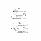 Bidet klasik me një vrimë në qeramikë të bardhë të bërë në Itali - Marwa Viadurini