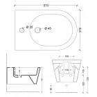 Muri qeramik i rrumbullakët i Diellit Rrënoja e varur prej 57x37 cm, bërë në Itali Viadurini