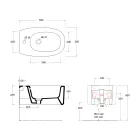 Bide qeramike e varur në mur me ngjyra të ndryshme, e prodhuar në Itali - Girl Viadurini